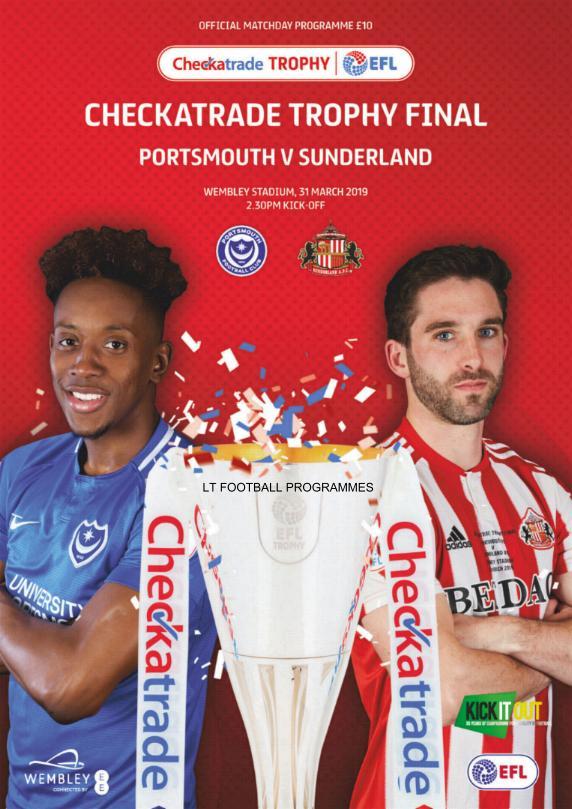 2019 CHECKATRADE TROPHY FINAL - PORTSMOUTH v SUNDERLAND
